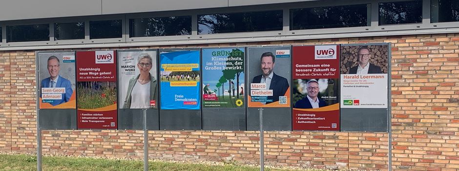 Wahlwerbung am Straßenrand zur Landtagswahl?