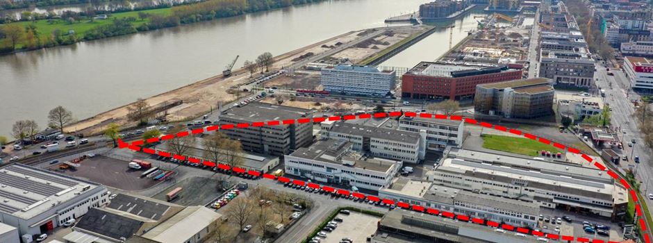 Mainzer Zollhafen: Alte Industriegebäude werden abgerissen