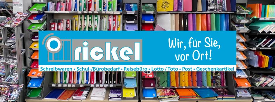 Schreibwaren Rickel: Eis-Gutscheine für je 10,- EUR Einkaufswert und weitere Aktionen