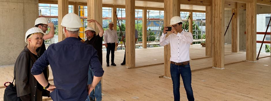 Holzbau läuft: Neubau des zweiten Dienstgebäudes für die Kreisverwaltung Mainz-Bingen im Zeitplan
