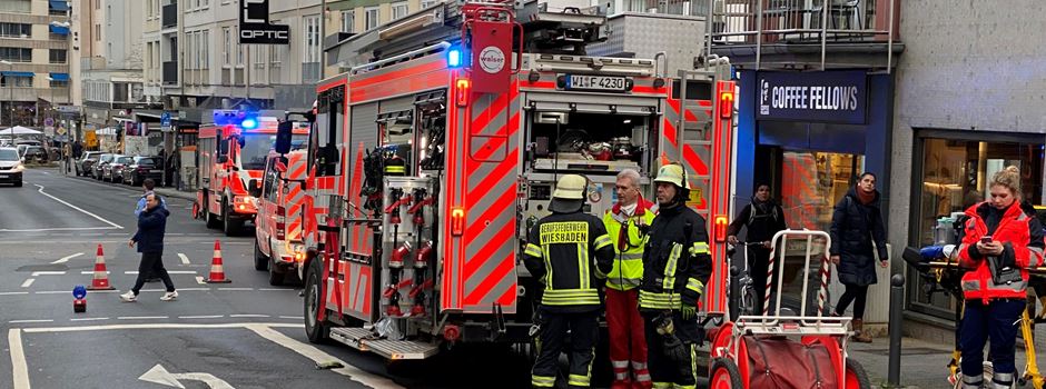 Feuerwehr-Großeinsatz in der Wiesbadener Innenstadt