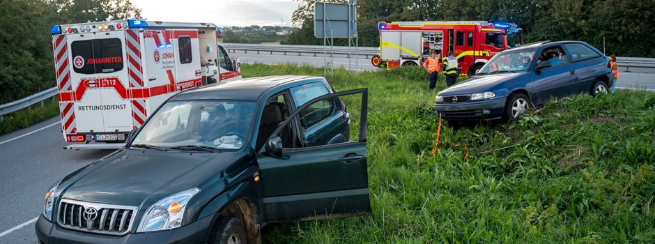 Autos landen im Grün: Abfahrt Mainz-Drais gesperrt
