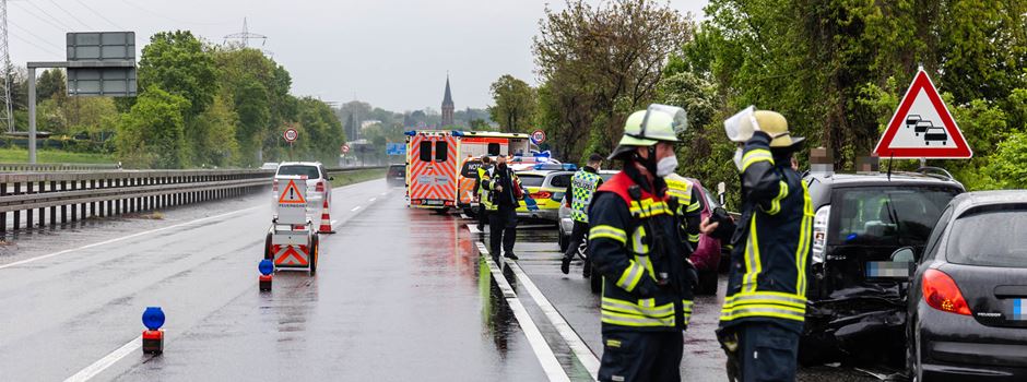 Unfall am Schiersteiner Kreuz mit fünf beteiligten Personen