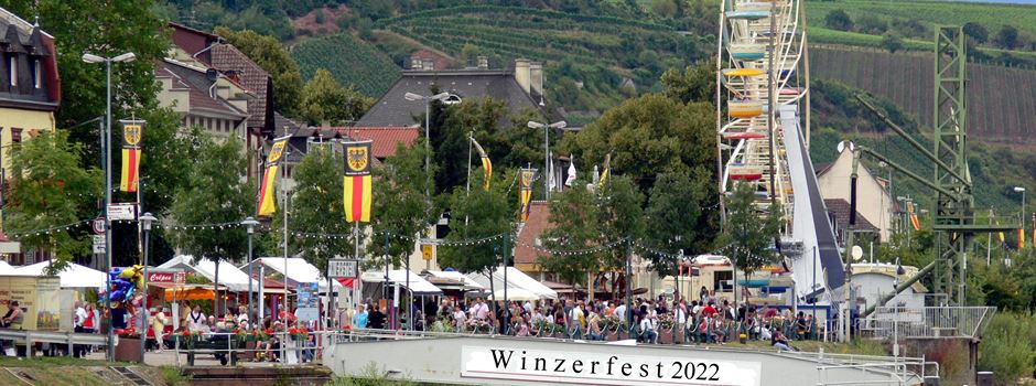 Winzerfest Nierstein: Grußwort des Stadtbürgermeisters Jochen Schmitt und des Verkehrsvereinsvorsitzenden Gernot Ebling