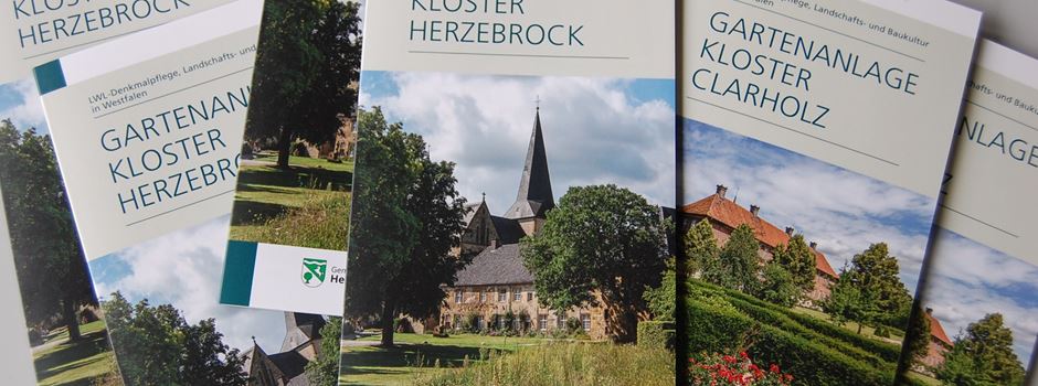 Neues Faltblatt im Rathaus Herzebrock-Clarholz: Flyer zur Gartenanlage am ehemaligen Kloster Herzebrock
