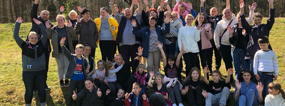 Eintracht-Damen: Spielenachmittag mit ukrainischen Kindern und Erwachsenen