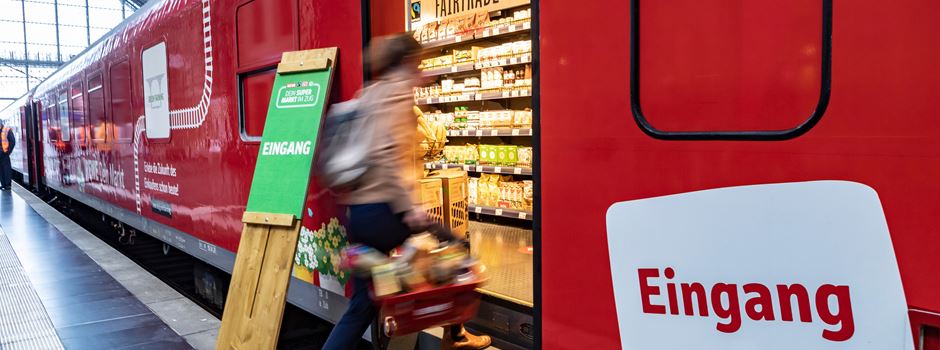 Fairer Supermarktzug macht Halt in Wiesbaden