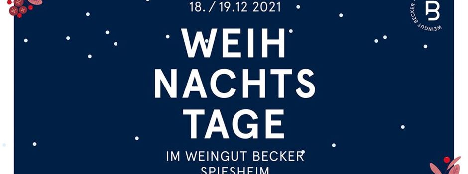 Glühweinparty im Weingut Becker & Weinlokal Leonard in Spiesheim am 18.12. ab 18:00 h