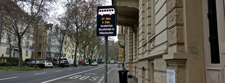 Heute könnt ihr in Wiesbaden kostenfrei Bus und Bahn fahren