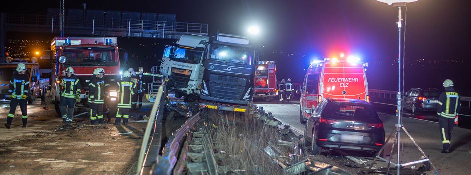 Schwerer Verkehrsunfall auf der A3 bei Wiesbaden