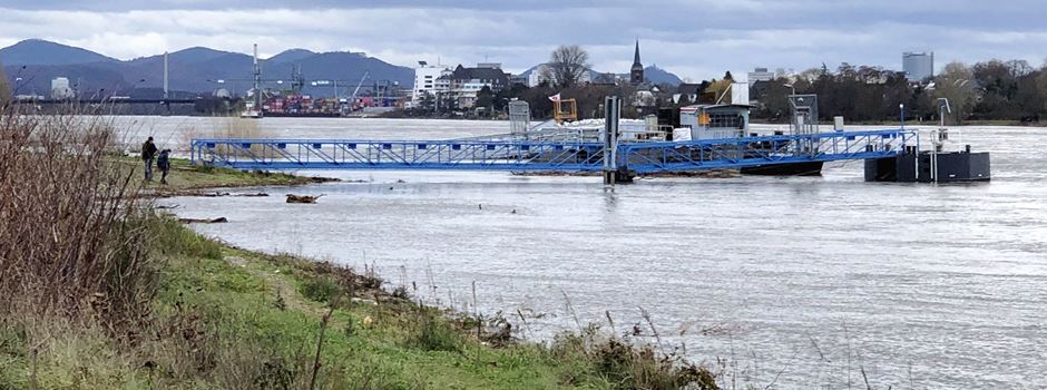 Niederkassel: Weihnachtshochwasser am Rhein