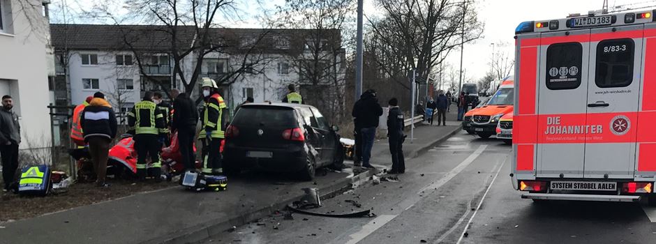 Notarzteinsatz nach Unfall in Mainz-Kostheim