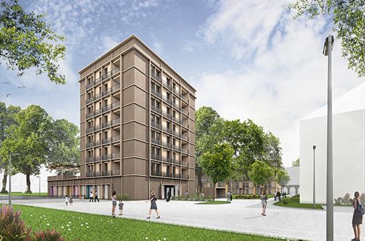 Mainz-Kastel bekommt einen Holzwohnturm