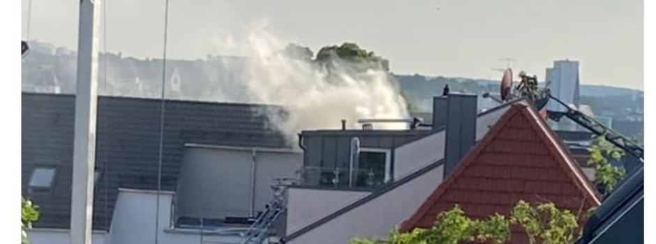 Brand im Neubau – Rauchwolke über Kastel