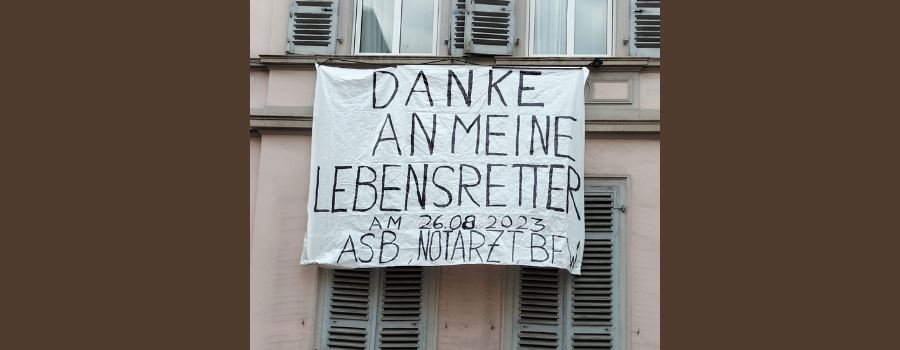 Rührende Botschaft in Wiesbaden