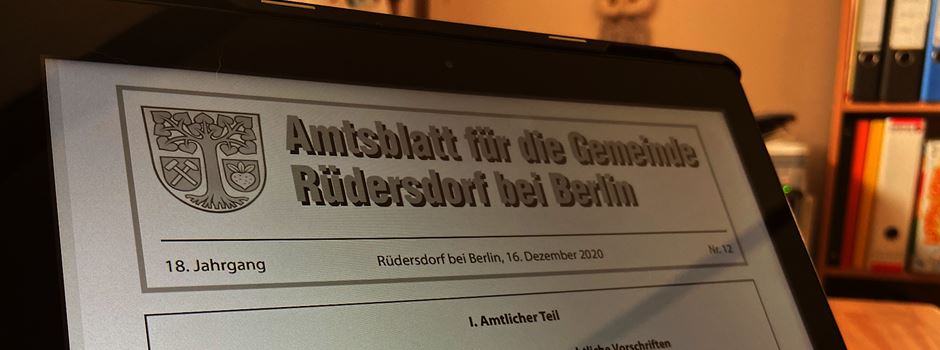 Rüdersdorfer Amtsblatt künftig digital
