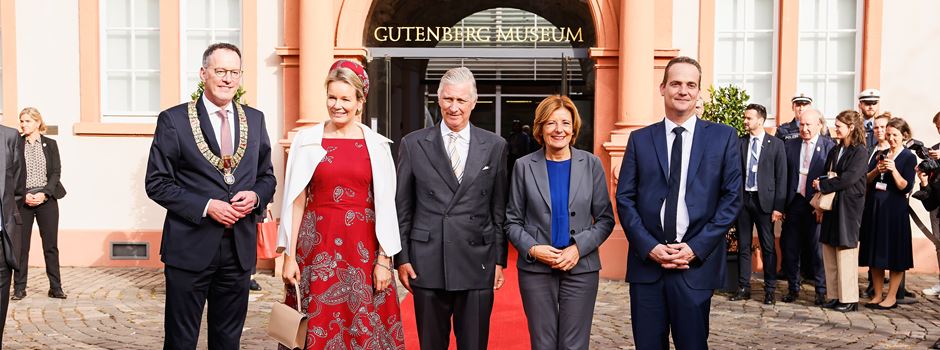 Belgisches Königspaar in Mainz empfangen
