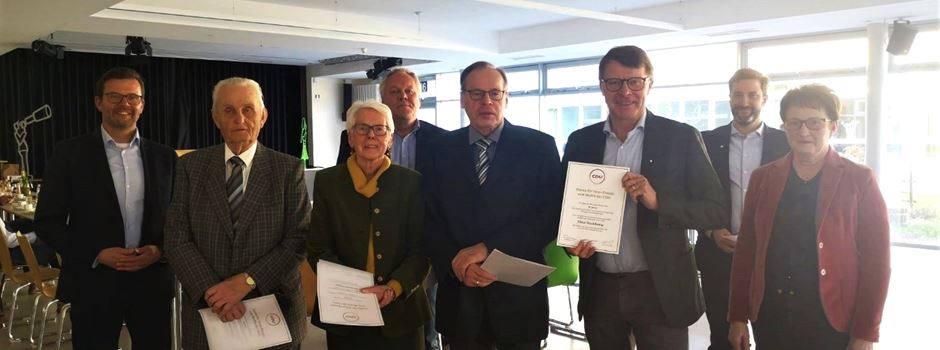CDU ehrt langjährige Mitglieder