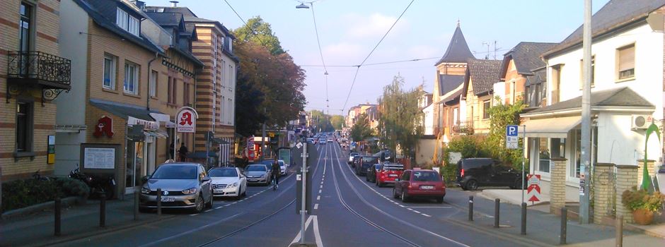 Sperrung in der Breite Straße in Gonsenheim
