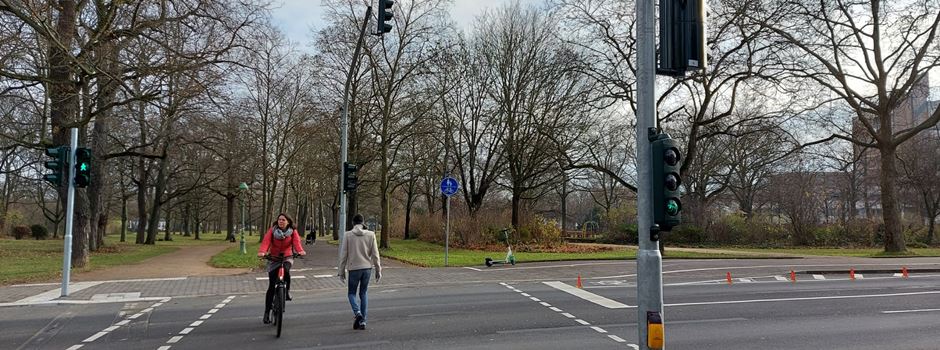 Neue Verkehrsampel mit Wärme-Sensoren in Mainz