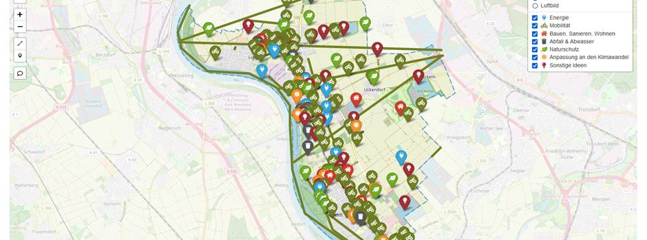 Online Ideenkarte für Klimaschutzmaßnahmen in Niederkassel: Stadtverwaltung sagt Danke